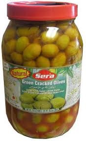GREEN CRACKED OLIVES 70.5 oz