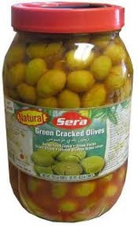GREEN CRACKED OLIVES 70.5 oz