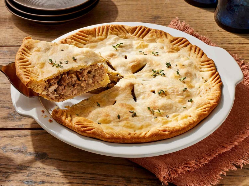 FRESH MEAT, SPINACH N CHEESE PIE ONE PEI