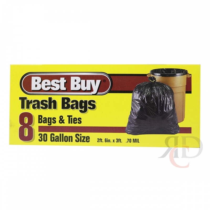 TRASH BAG 8 BAGS 30 GALLON