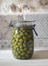 GREEN OLIVES IN BRINE 3000 G