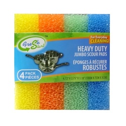 JUMBO SCOUR PADS 4 PIECES