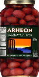 AREHEON CALAMATA OLIVES 32 OZ.