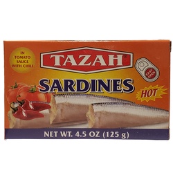 sardines tomato sauce & chili  4.5 oz