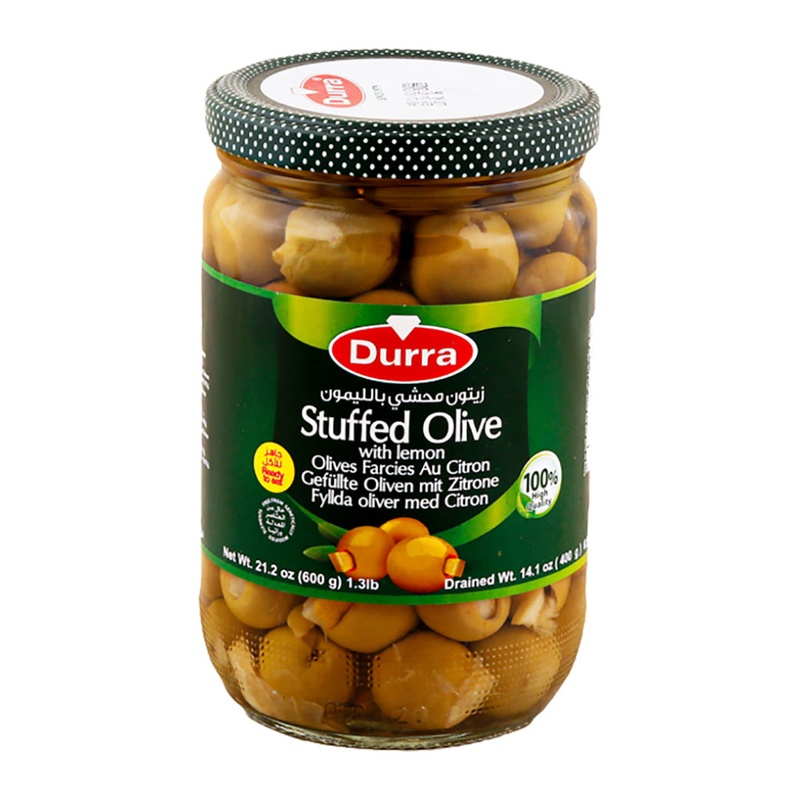 GREEN OLIVES STUFFED  WITH LEMON  600 G