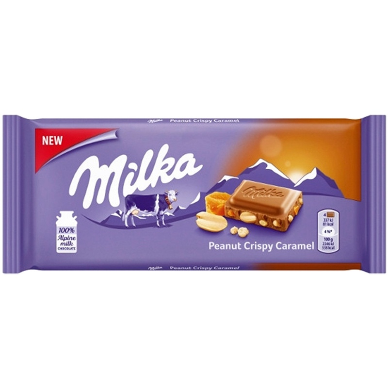 MILKA  PEANUT CRISPY CARAMEL  90 G