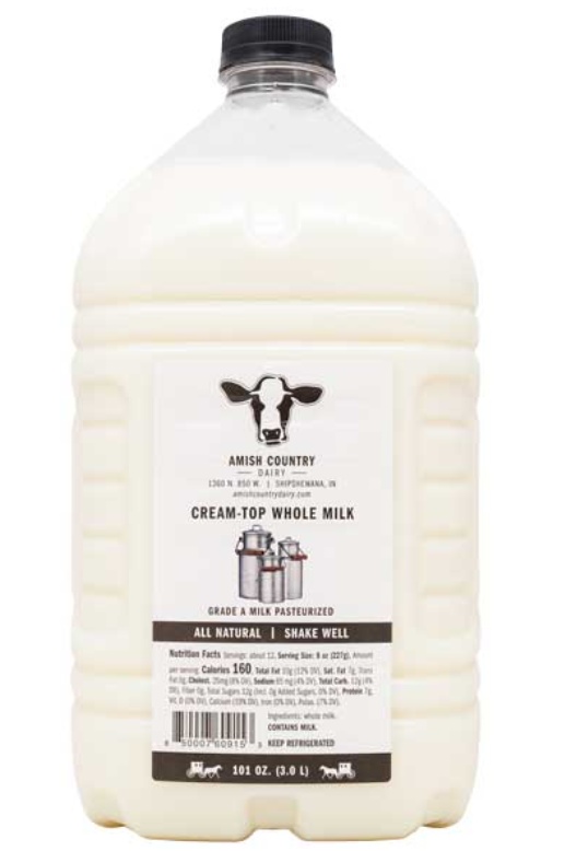 CREAM TOP  WHOLE MILK  3  L