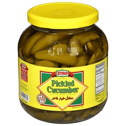 ZIYAD PICKLED CUCUMBERS 70/90 JARS 32 OZ