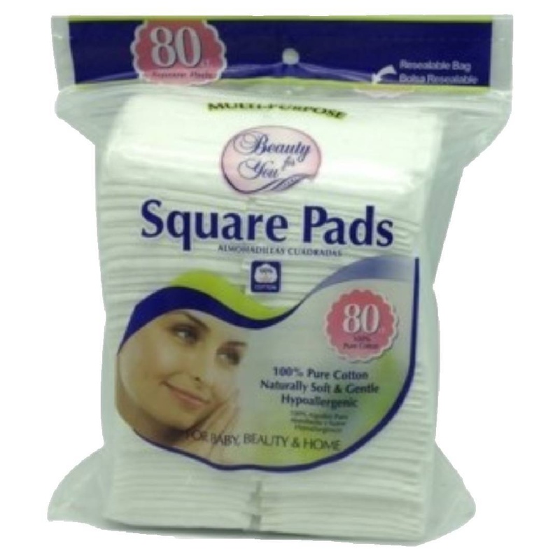 SQUARE COTTON PADS 80 CT