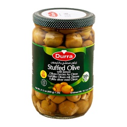 GREEN OLIVES STUFFED  WITH LEMON  600 G