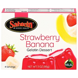 SAHTEIN GELATIN DESSERT STRAWBERRY & BAN